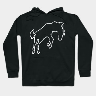 white horse outline Hoodie